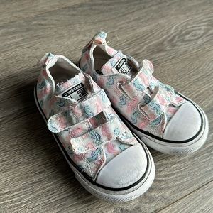 Converse Chuck Taylor All Star Easy-On Size Toddler US8/EU24 Seahorses Low Top